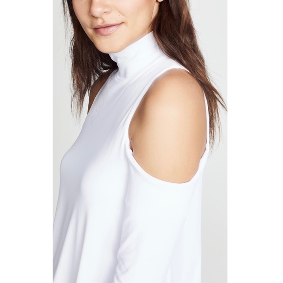 SUSANA MONACO WHITE COLD-SHOULDER TOP - Picture 3 of 12
